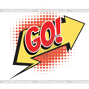 Go comic word - vector clip art