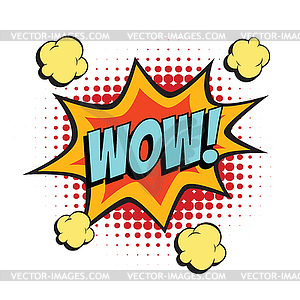 Wow comic word - vector clipart