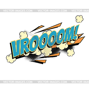 Vroom comic word - stock vector clipart