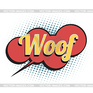 Woof comic word - vector clipart