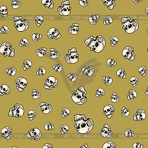 Human skull seamless pattern background - royalty-free vector image