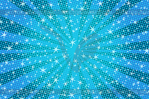 Blue Christmas background with stars - vector clipart