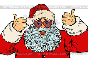 Santa Claus in fancy glasses - vector image