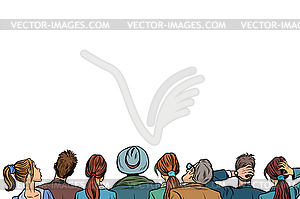 People audience background lecture back - vector image