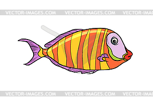 Cichlid aquarium fish - vector image