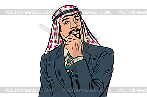 Eastern Arabian businessman - vector clipart