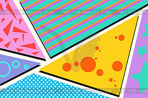 Geometric pop art background - vector image