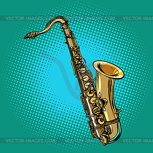 Saxophone musical instrument - vector clip art