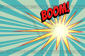 Pop art boom background - vector image