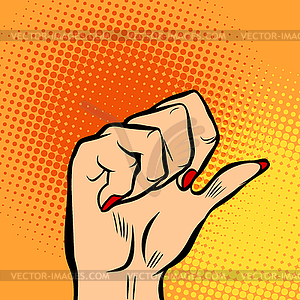 Female fist and thumb - vector clipart