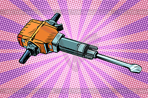 Jackhammer, working tool - vector clipart