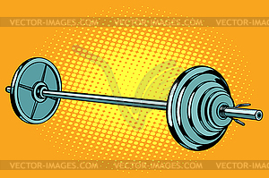 Barbell, weightlifting sports - vector image