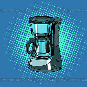 Coffee machine, kitchenware - color vector clipart