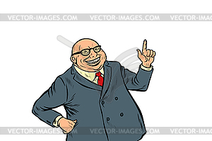 Experienced businessman boss. successful business - vector image
