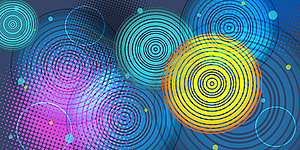 Colorful circles background - vector clipart