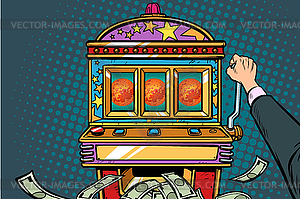 Science Mars exploration prize slot machine - vector image