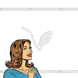 Beautiful woman isolate - vector image