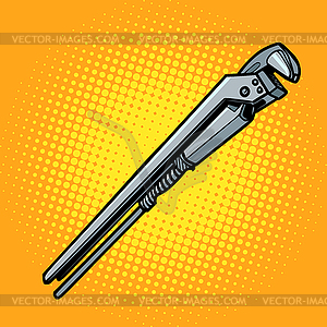 Adjustable wrench. working tool - vector clipart