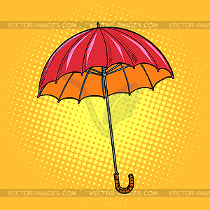 Red umbrella. autumn accessory - royalty-free vector image