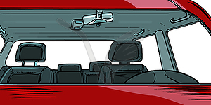 Car interior without people - vector image