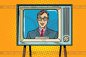 TV news anchor - vector image