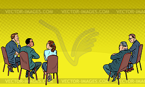 People at business meeting. businessman and - vector clipart