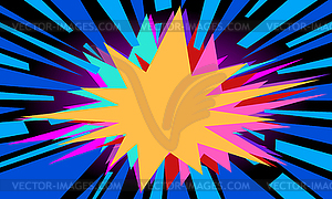 Blue pop art background - vector image