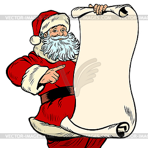 Santa Claus character, Christmas and New year - vector clip art