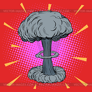 Atomic explosion radioactive - vector image