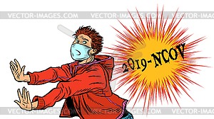 Panic, Novel Wuhan coronavirus 2019-nCoV epidemic - vector image