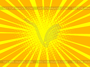 Yellow pop art background - vector image