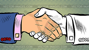 Handshake deal business agreement - vector clipart