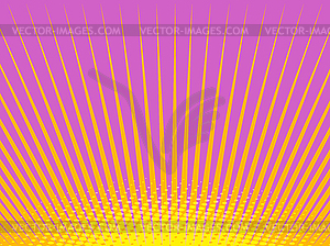 Pink yellow background rays - vector image