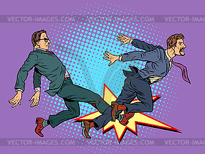 Men fight competition - vector clip art