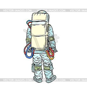 Астронавт стоит спиной - векторный клипарт