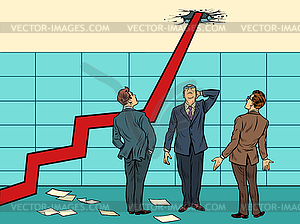 Arrow growth chart - vector image