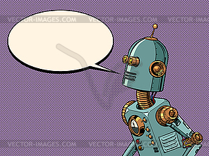 Retro robot steampunk style - vector clipart