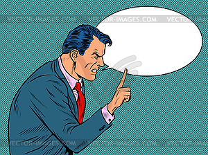 Aggressive businessman angry - vector image