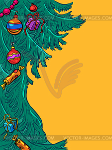 Christmas tree. New year background - vector image