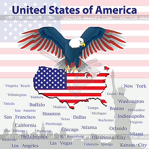 Eagle is symbol of America - vector image