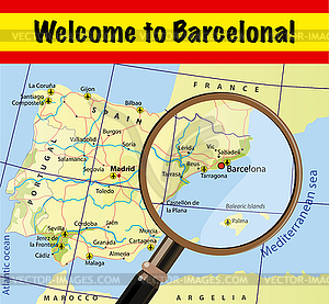 Welcome to Barcelona - vector image