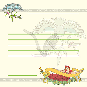 Retro postal - vector clipart / vector image