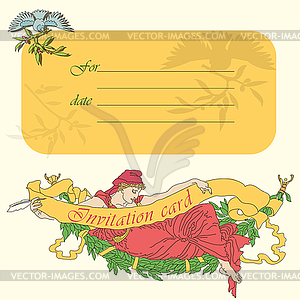 Retro postal - vector clipart