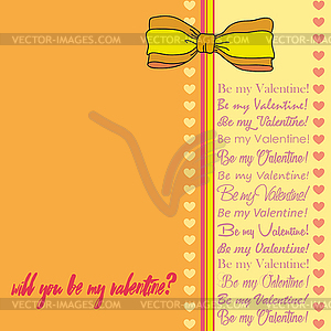 Greeting card for Saint Valentine`s Day - vector image