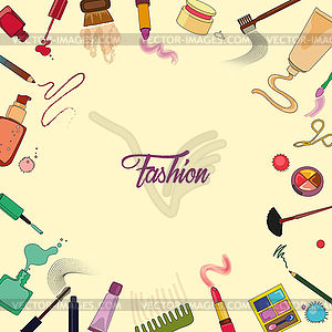 Set of cosmetics - vector clipart