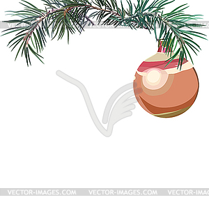 Postcard with fir tree - vector clipart / vector image