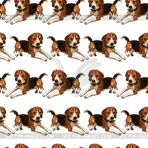 Seamless background with dogs - vector image