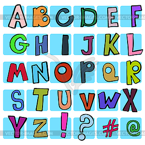 Set of alphabet - vector clipart