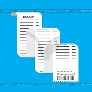 Receipt bill, long paper invoice,design template - vector clipart / vector image