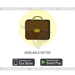 Mobile app logo or icon,template bag icon, - vector clipart